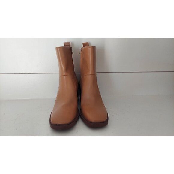 KENSIE Klinton Block Heel Ankle Boots Tan/NWOB, Size 7.5M - Picture 5 of 9